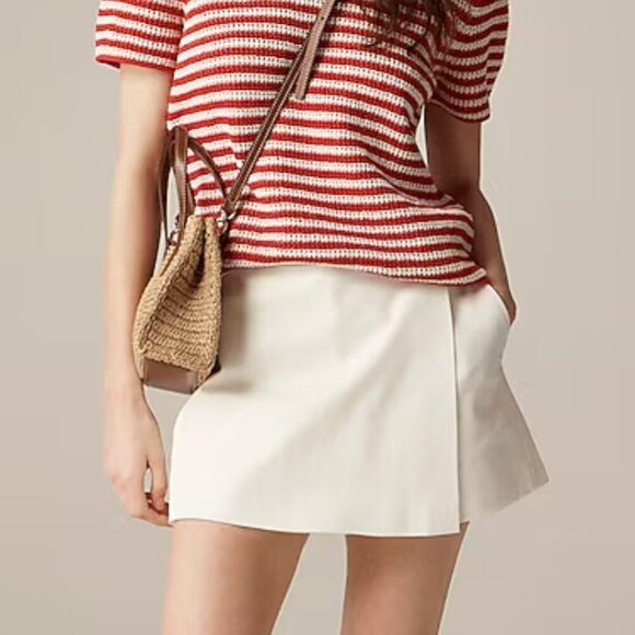 J. Crew Wrap-front skort in bi-stretch cotton blend Size 0 - Picture 4 of 16